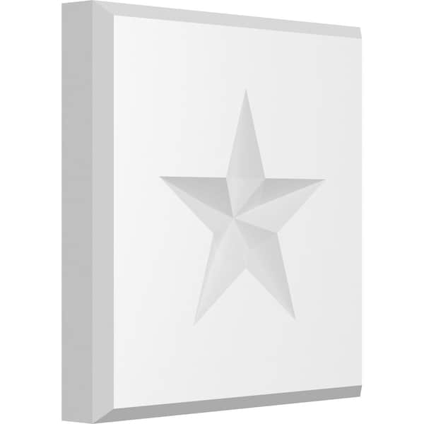 Ekena Millwork Standard Sedgwick Star Rosette With Beveled Edge, 7"W x 7"H x 1"P ROSP070X070X100SDG07 - main